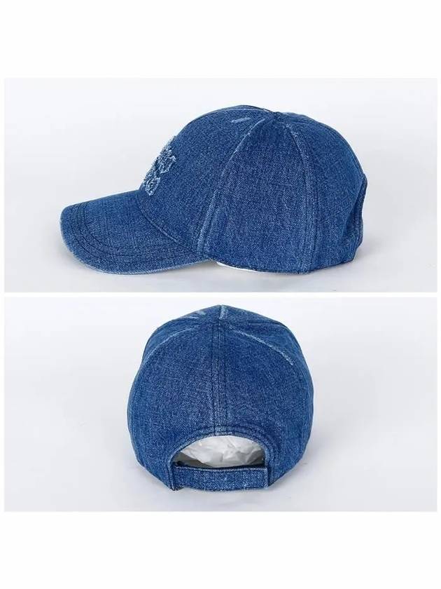 Logo Denim Ball Cap Navy - MIU MIU - BALAAN 4