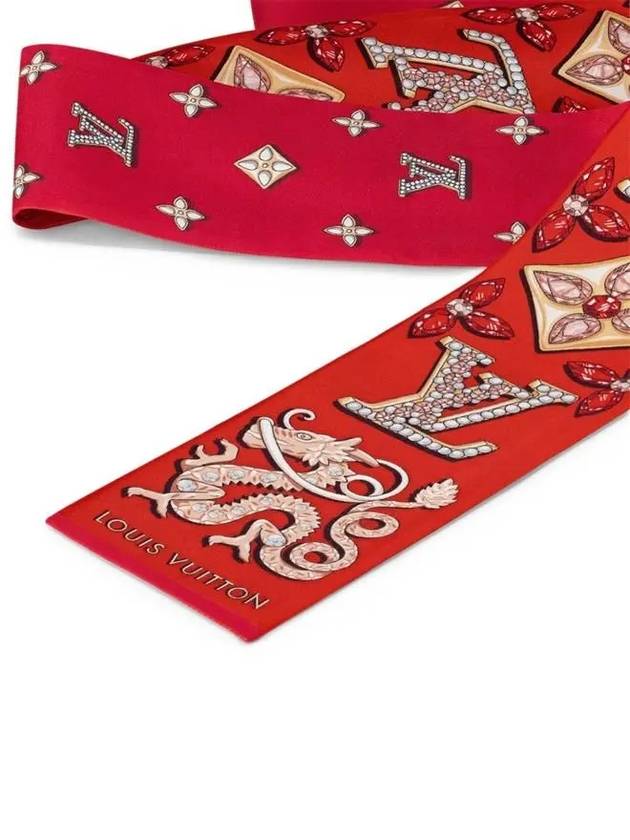 Precious Dragon Silk Scarf Red - LOUIS VUITTON - BALAAN 4