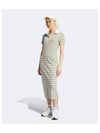 80S Striped Polo Midi Dress Sky Blue - ADIDAS - BALAAN 2