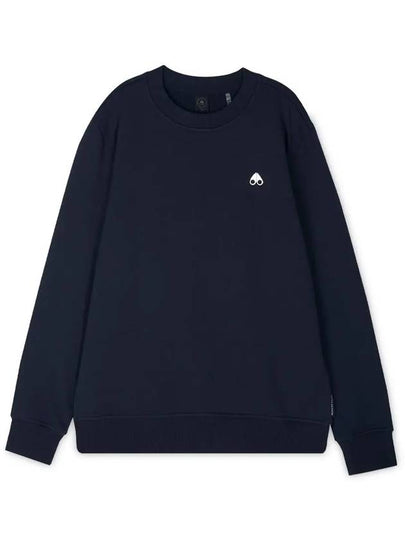 Men's Greyfield Crew Neck Cotton Sweatshirt Navy - MOOSE KNUCKLES - BALAAN 2