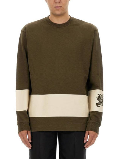 EKD Print Striped Cotton Sweatshirt Loch - BURBERRY - BALAAN 2