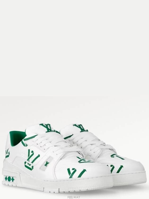 LV Trainer Sneakers Green 1AAGXD - LOUIS VUITTON - BALAAN 4