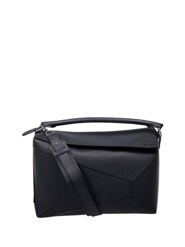 Large Puzzle Calfskin Cross Bag Black - LOEWE - BALAAN 1