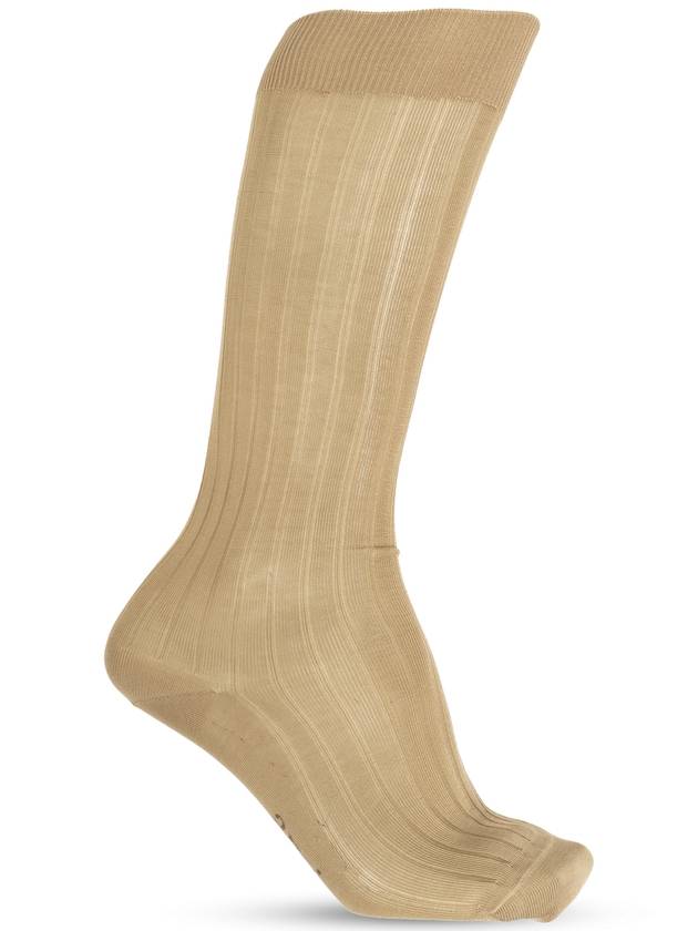 Ami Alexandre Mattiussi Logo Socks, Women's, Beige - AMI - BALAAN 1