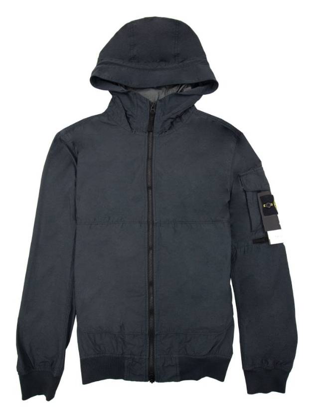 Men's Wappen Patch Naslan Watro Hooded Jacket Black - STONE ISLAND - BALAAN 2