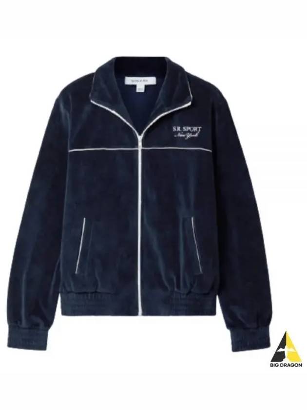 SR SPORT VELOUR TRACK JACKET NAVY JA751 sports velor - SPORTY & RICH - BALAAN 1