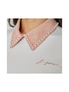 Golf Wear Suede Pearl Collar T-shirts Pink - J JANE - BALAAN 4