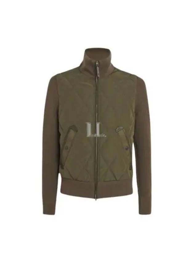 Front Down Padded Zip Up Jacket Green - TOM FORD - BALAAN 2