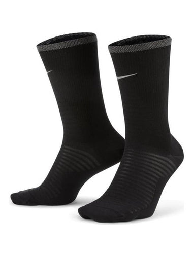 Spark Lightweight Running Crew Socks Black - NIKE - BALAAN 1