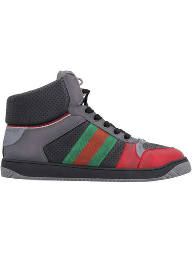 Screener High-Top Sneakers Light Hibiscus Red - GUCCI - BALAAN 1