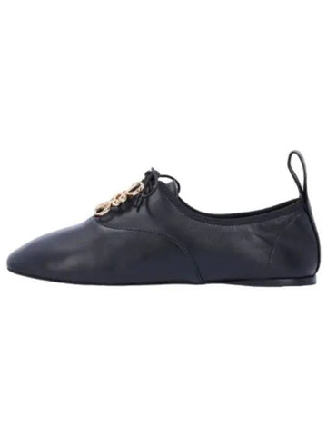 Anagram Soft Derby Flat Shoes Black - LOEWE - BALAAN 1