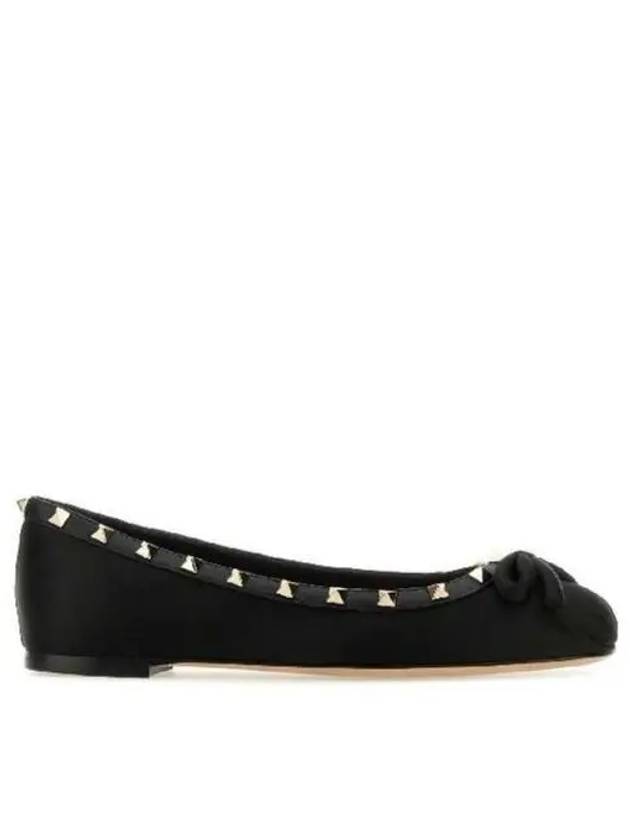 Rock Stud Ballerina Flat Black - VALENTINO - BALAAN 2