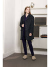 Surf clam WOOL Coat Chacoal Surf clam wool single coat charcoal - VIBEREEN - BALAAN 8