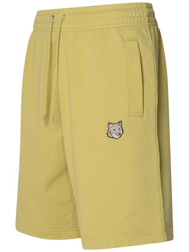 Bold Fox Head Patch Oversized Jog Shorts Mustard Green - MAISON KITSUNE - BALAAN 3