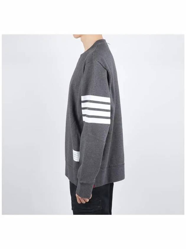 4 Bar Loopback Jersey Sweatshirt Dark Grey - THOM BROWNE - BALAAN 4