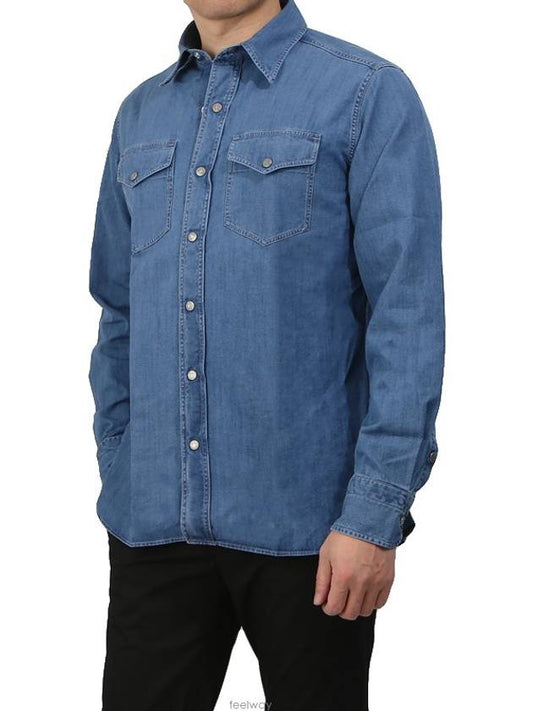 Men's Denim Shirt 94U2HE 7FT420 B03 - TOM FORD - BALAAN 1