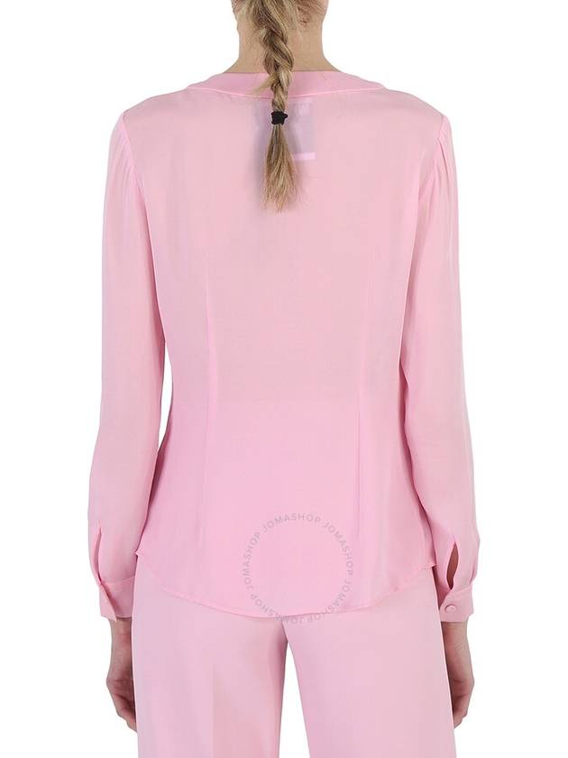 Moschino Ladies Pink Bow Detail Long-Sleeved Blouse, Brand Size 40 (US Size 6) - MOSCHINO - BALAAN 3