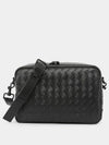 Intrecciato Camera Medium Cross Bag Mat Black - BOTTEGA VENETA - BALAAN 2