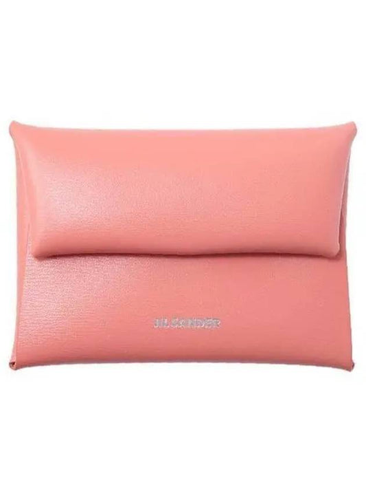 Logo Fold Calf Leather Coin Wallet Dark Pink - JIL SANDER - BALAAN 2