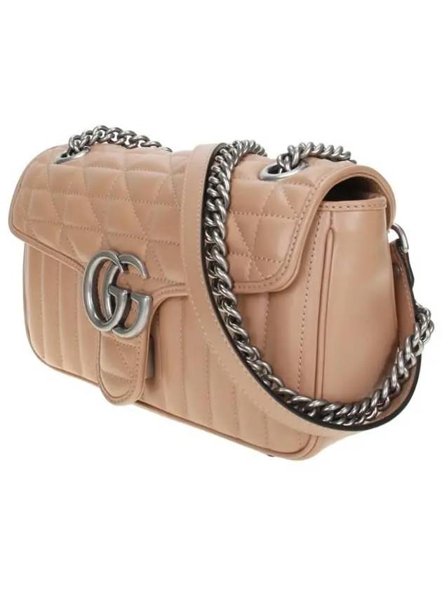 GG Marmont Small Shoulder Bag Beige - GUCCI - BALAAN 3