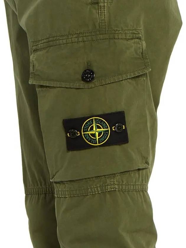 Men's Wappen Patch Cargo Straight Pants Green - STONE ISLAND - BALAAN 5