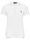 Women's Julie Embroidered Logo Short Sleeve Polo Shirt White - POLO RALPH LAUREN - BALAAN 3