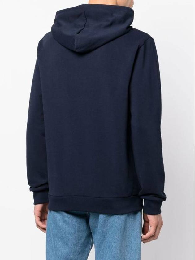 Item H Small Logo Cotton Hoodie Navy - A.P.C. - BALAAN 6