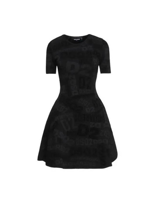 Women s Black Logo Knit Dress S75CV0281 S17405 962 - DSQUARED2 - BALAAN 2