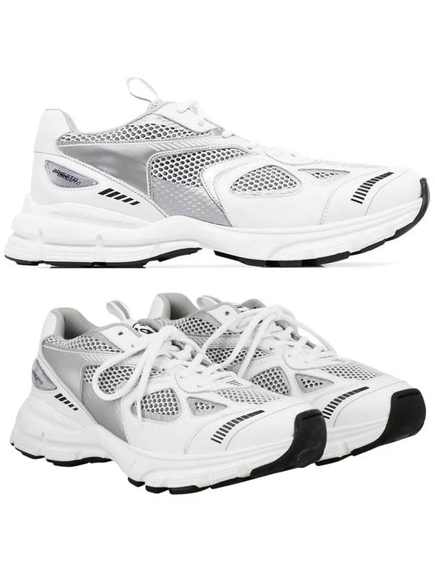 Men's Marathon Runner Low Top Sneakers White Silver - AXEL ARIGATO - BALAAN 2