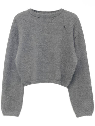 LONG HAIR SOFT SWEATER GRAY - ILROZE - BALAAN 1