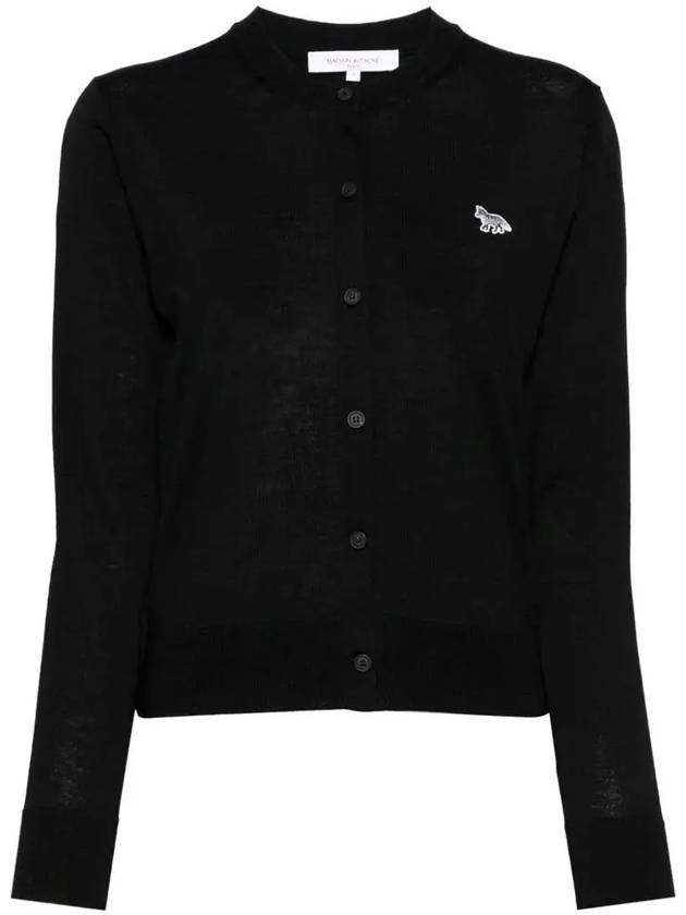 Baby Fox Patch Regular Cardigan Black - MAISON KITSUNE - BALAAN 2