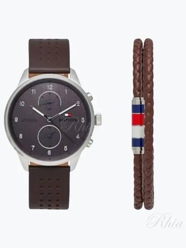 Chase Leather Watch Grey - TOMMY HILFIGER - BALAAN 2