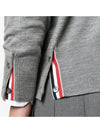 Men's Sustainable Classic Diagonal Wool Cardigan Pale Grey - THOM BROWNE - BALAAN 5