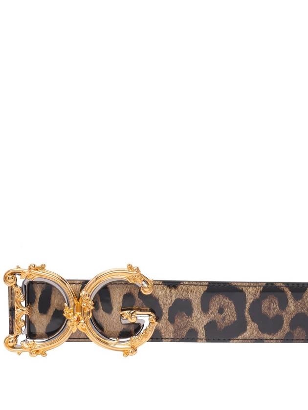 Leopard Print WITH Baroque DG Logo Buckle Belt BE1517 AM568HA93M B0010483739 - DOLCE&GABBANA - BALAAN 4