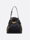 C'est CD Embossed Calfskin Medium Shoulder Bag Black - DIOR - BALAAN 2