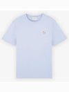 Chillax Fox Patch Regular Short Sleeve T-Shirt Blue - MAISON KITSUNE - BALAAN 2