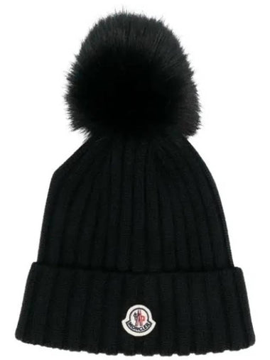 24 3B00013 A9327 999 Patch Logo Foam Beanie - MONCLER - BALAAN 1