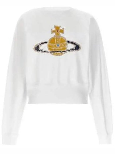 Logo Print Cotton Sweatshirt White - VIVIENNE WESTWOOD - BALAAN 2