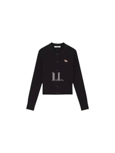 Baby Fox Patch Wool Cardigan Black - MAISON KITSUNE - BALAAN 2