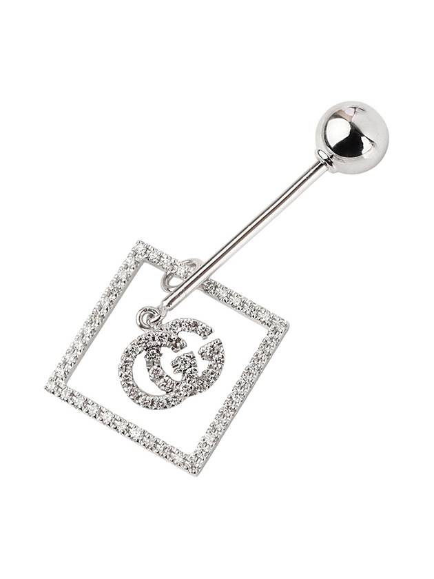 629850 White gold GG running single diamond earring 34151 - GUCCI - BALAAN 1