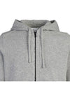 Waffen Patch Knit Zip Up Hoodie Light Grey - STONE ISLAND - BALAAN 5