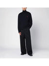 Heart Logo Wool Turtleneck Navy - AMI - BALAAN 8