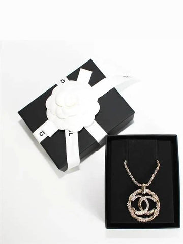 ABA197 B10484 NN009 CC logo round necklace - CHANEL - BALAAN 1