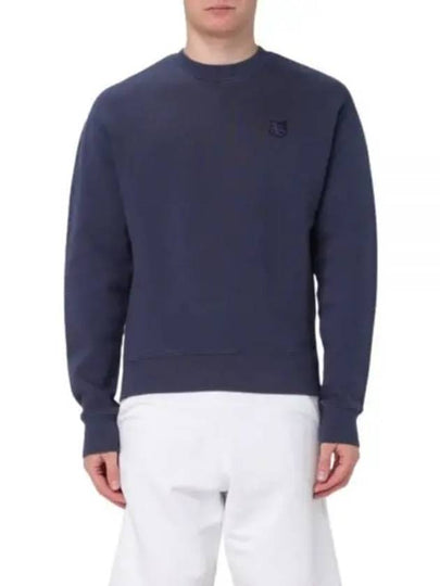 Bold Fox Head Cotton Sweatshirt Ink Blue - MAISON KITSUNE - BALAAN 2