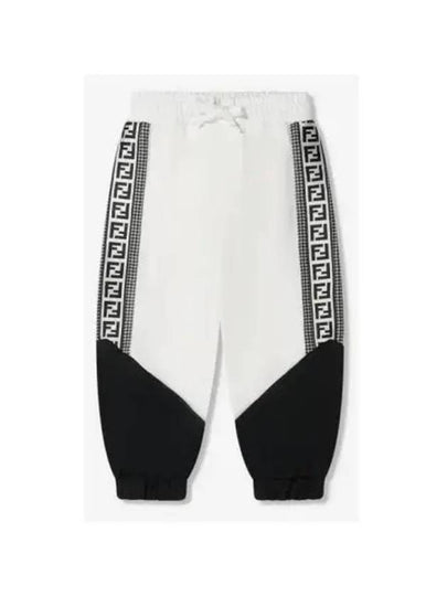 Color Block Logo Side JoGGer Track Pants Black White - FENDI - BALAAN 2