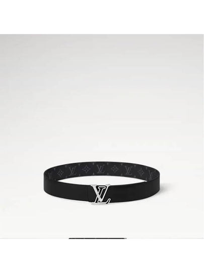 LV Line 40MM Reversible Monogram Eclipse Leather Belt Black - LOUIS VUITTON - BALAAN 2