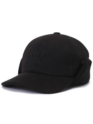 Official Melton earring knit cap BK - ANEWGOLF - BALAAN 1