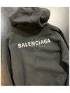 Women s slim fit bag logo hooded zip up dark gray - BALENCIAGA - BALAAN 3