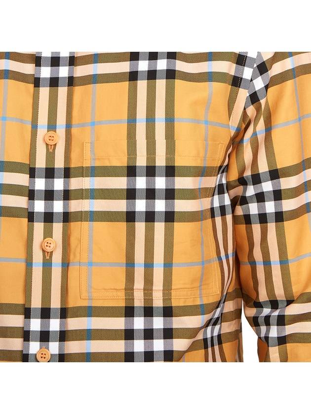 Men's Vintage Check Long Sleeve Shirt Dusty Orange - BURBERRY - BALAAN 9