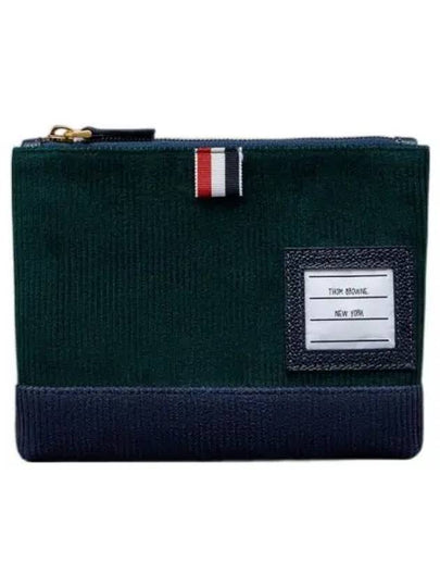 Logo Patch Clutch Bag Green - THOM BROWNE - BALAAN 2